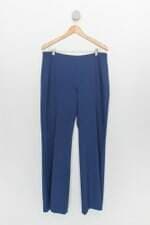 Calça de tecido shoulder feminina azul