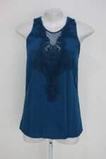 Regata mx feminina azul com Renda