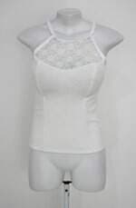 Blusa feminina off-white com Renda e Bojo