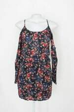 Vestido handbok feminino estampado com Forro