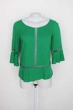 Blusa nova d feminina verde com Recortes