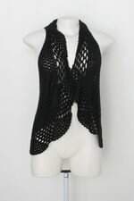 Colete de tricot feminina preto