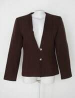 Blazer feminino marrom com Ombreira