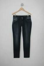 Calça Jeans patogê feminina azul escura