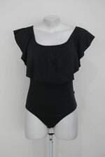 Body feminino preto com Babado