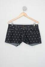 Shorts jeans c&a feminino azul estampado
