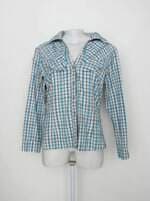 Camisa feminina xadrez azul
