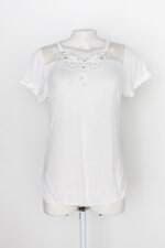 Blusa feminina branca com Renda e Aplique