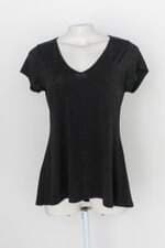 Blusa choris feminina preta com Barra Mullet