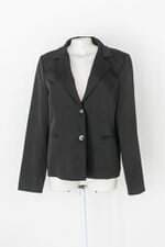 Blazer elegância feminino preto com Forro