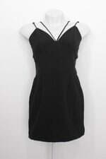 Vestido botswana feminino preto com Tiras