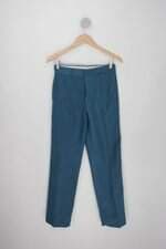 Calça de tecido masculina azul
