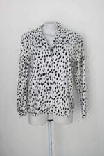 Camisa feminina branca estampada