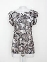 Blusa zara feminina estampada com Transparência