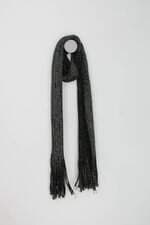 Cachecol feminino preto Fio Metalizado