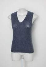 Pulôver feminino azul médio