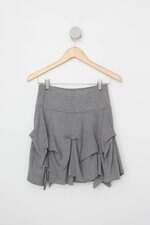 Saia Dress to feminina cinza com Drapeado