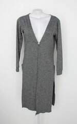 Casaco feminino cinza com Fenda
