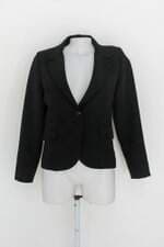 Blazer simulassão feminino preto com Ombreira e Forro