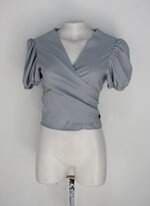 Blusa amaro feminina cinza com amarração