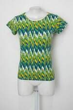 Blusa feminina verde e amarela estampada