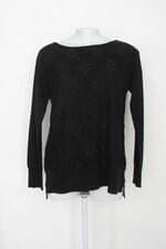 Blusa Tricot renner feminina preta com Renda