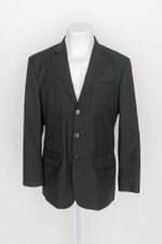 Paletó akkar masculino preto risca de giz