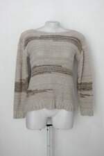 Suéter feminino de tricot bege