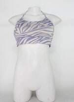 Top de biquíni riukiu feminino roxo estampado