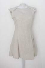 Vestido riachuelo feminino bege com Hotfix e Forro