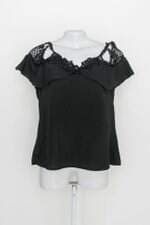 Blusa house feminina preta com Renda