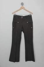 Calça de tecido mamô feminina cinza