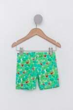 Shorts Infantil alphabeto verde estampado