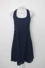 Vestido renner feminino azul  em laise com Forro