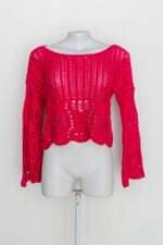 Suéter Cropped plataforma vogue feminino rosa