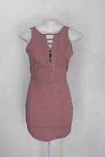 Vestido papaya feminino rosa com Tiras
