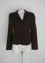 Blazer d&a feminina marrom com Ombreira e Forro
