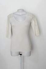 Blusa guess feminina bege com Recortes e Renda