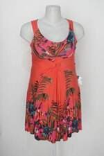 Vestido top fashion feminino coral folhagem com Franzido e Forro