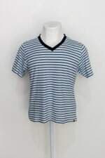 Camiseta lupo masculina azul listrada