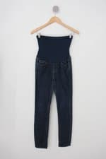Calça Jeans feminina azul com Cós com elástico