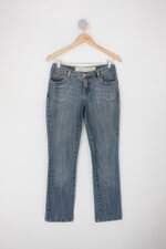 Calça Jeans feminina azul com Bordado