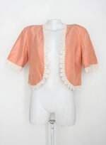 Bolero feminino coral com Bordado