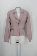 Blazer reivindique feminina rosa com Forro