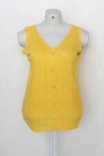 Suéter feminino amarelo de tricot