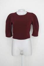 Blusa cropped franciele morezzi feminina bordô