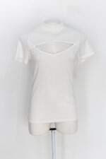 Blusa aquamar feminina off-white com Recorte