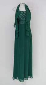 Vestido Dolps feminino verde com Renda e Echarpe