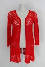 Cardigan Tricot feminino vermelho com Recortes