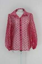 Camisa feminina estampada com Transparência